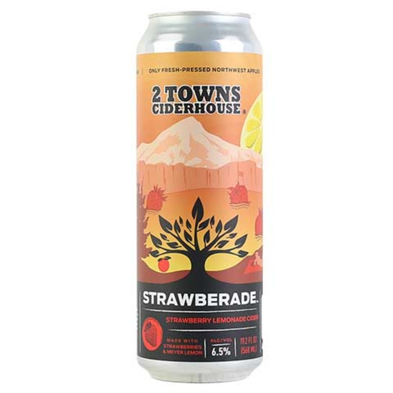 2 Towns Strawberade Cider 19.2OZ SINGLE CAN