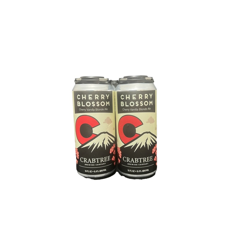 Crabtree Cherry Blossom Cherry Vanilla Blonde Ale 4 Pack Cans