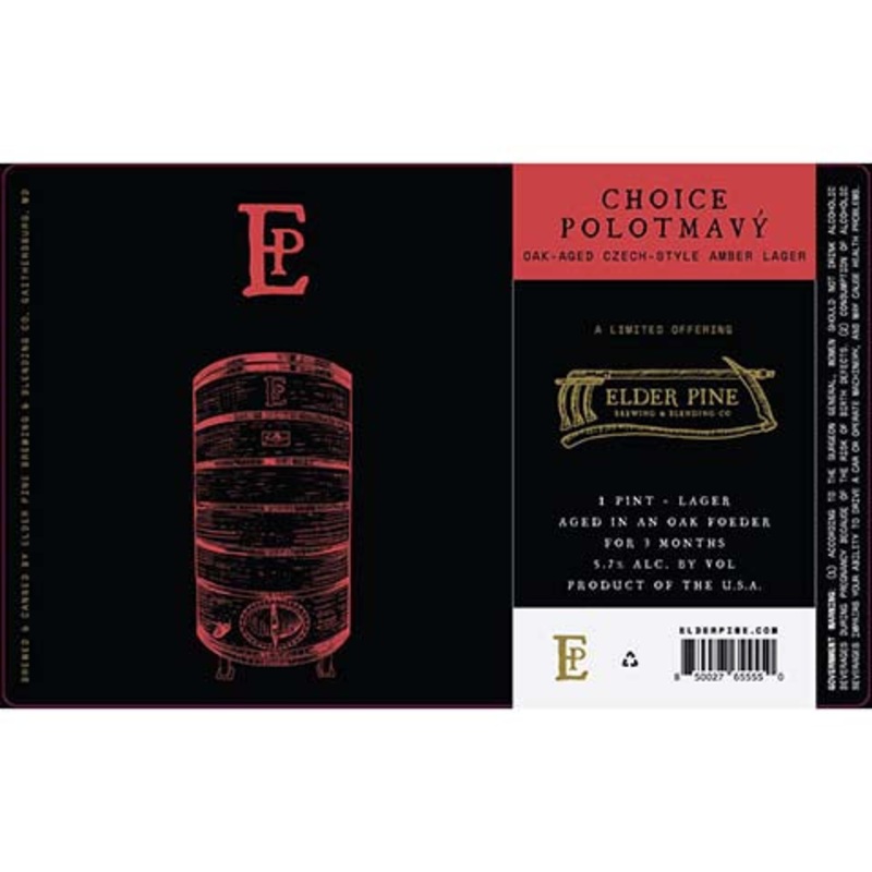 Elder Pine Choice Polotmavy Lager 16OZ SINGLE CAN