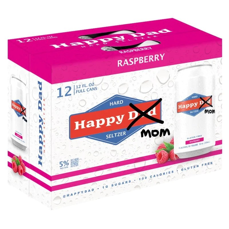 Happy Dad Hard Seltzer 'Happy Mom' Raspberry 12-Pack 12PK 12OZ CAN
