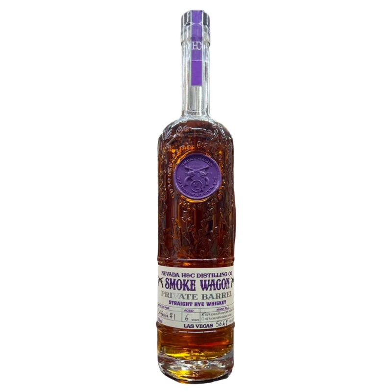 Smoke Wagon Straight Rye Whiskey Private Barrel 6 Year Old California #1