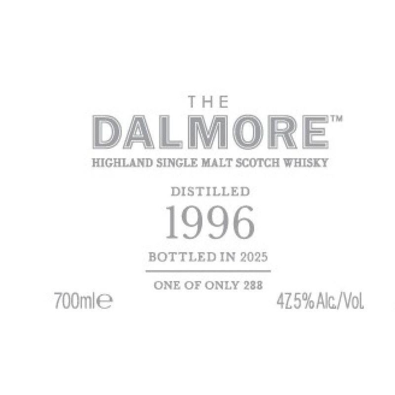 The Dalmore 1996 Highland Single Malt Scotch Whisky Bottled 2025