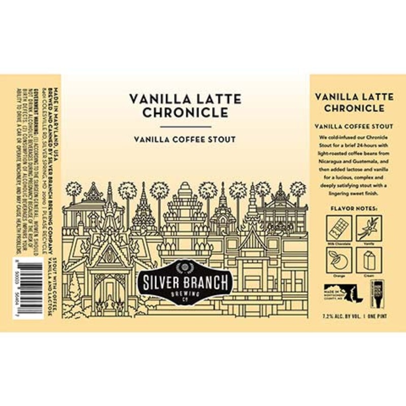 Vanilla Latte Chronicle Vanilla Coffee Stout 16OZ SINGLE CAN