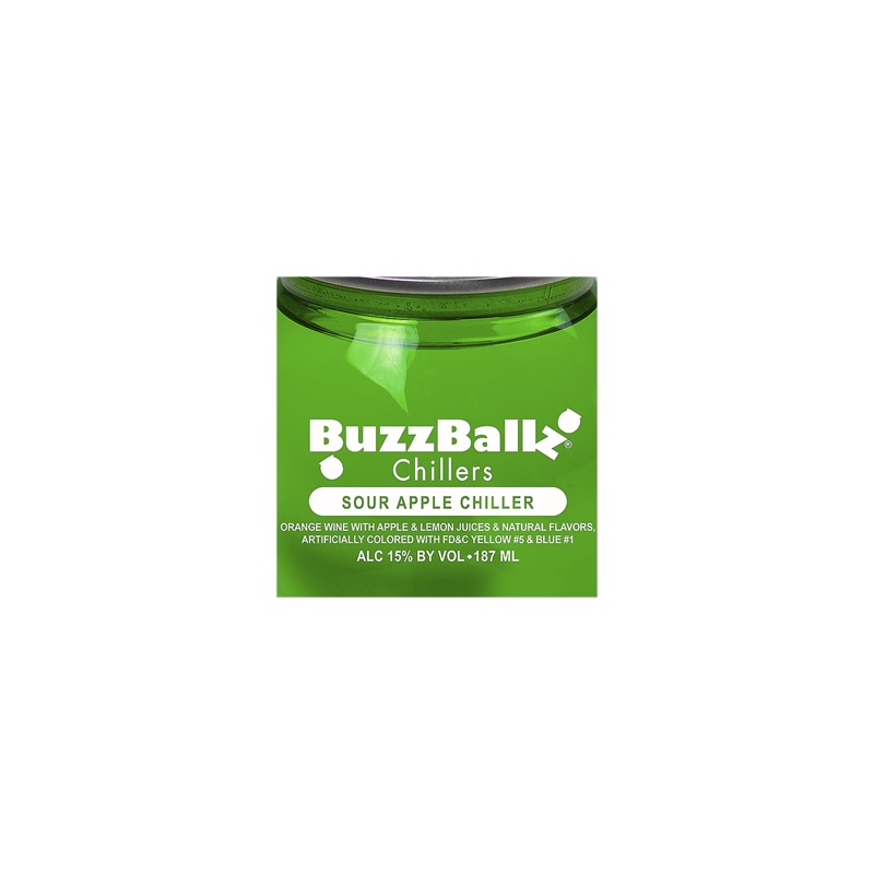 Buzzballz Chillers Sour Apple Chiller Wine Based Cocktail 187ML 187ML