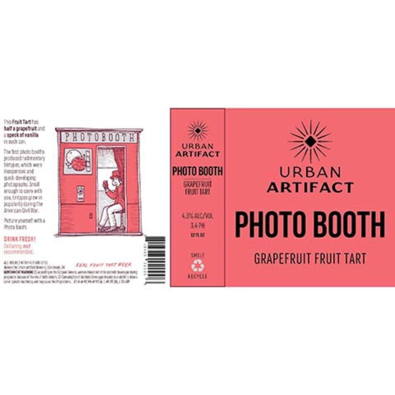 Urban Artifact Photo Booth Grapefruit Fruit Tart Ale 12OZ SINGLE CAN