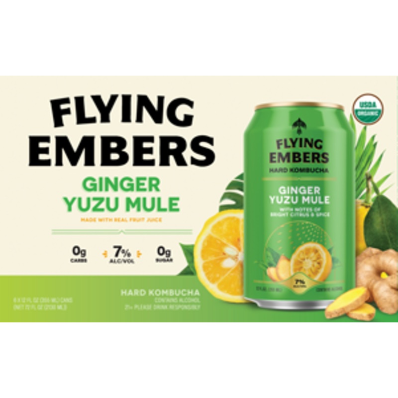 Flying Embers Ginger Yuzu Mule 24 - 12oz Cans, 6 Pack