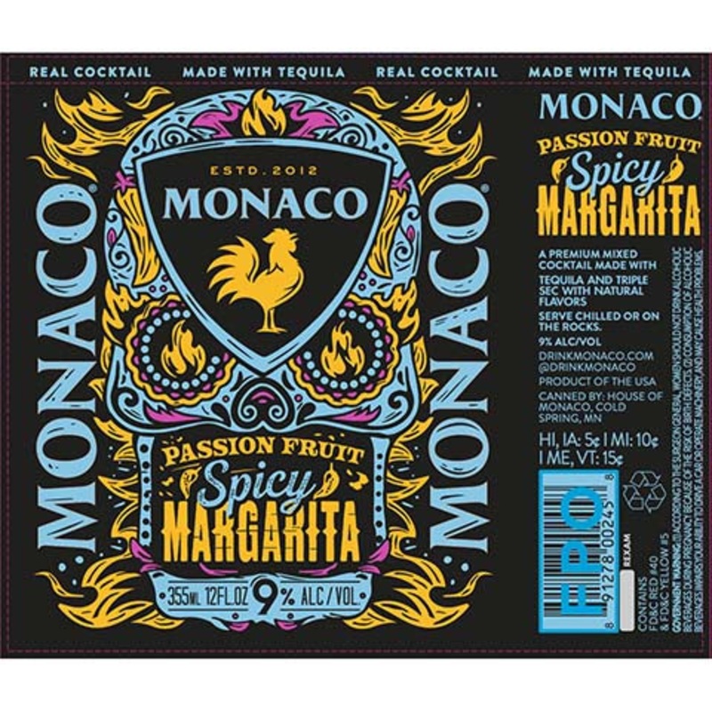 Monaco Passion Fruit Spicy Margarita 12OZ SINGLE CAN
