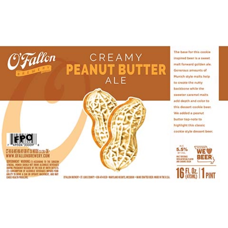O'Fallon Creamy Peanut Butter Ale 16OZ SINGLE CAN