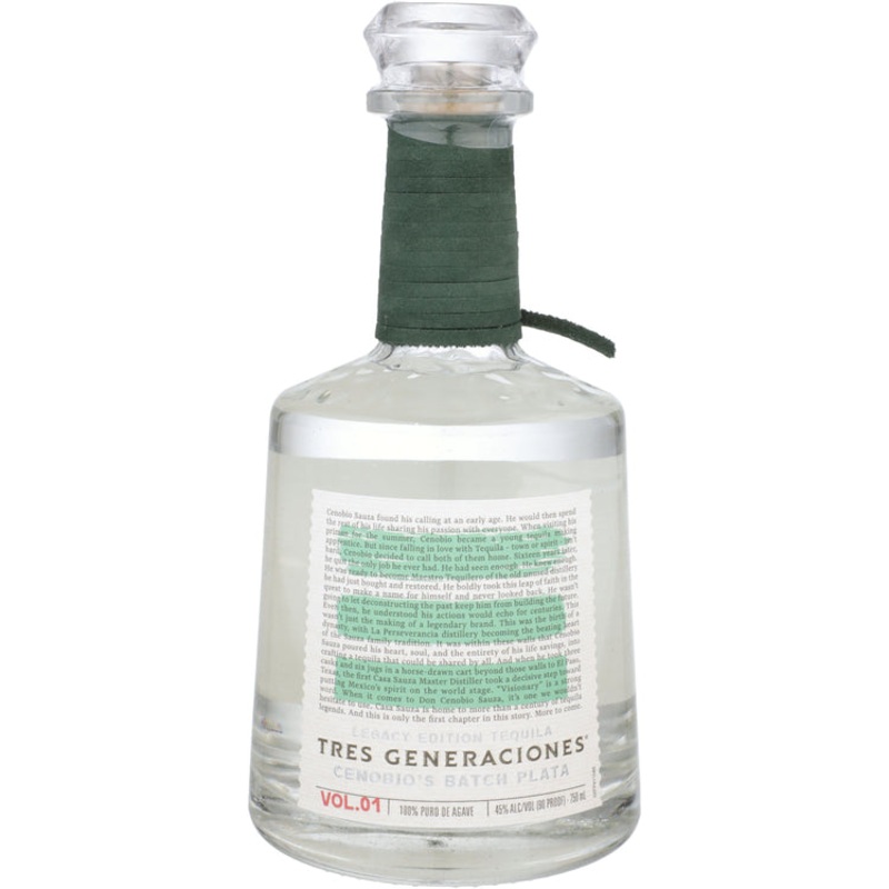 TRES GENERACIONES TEQUILA PLATA CENOBIO'S BATCH LEGACY EDITION 90 750ML 750ML