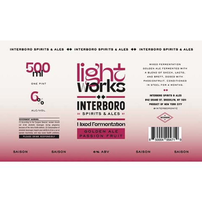Interboro Light Works Golden Ale 16OZ SINGLE CAN