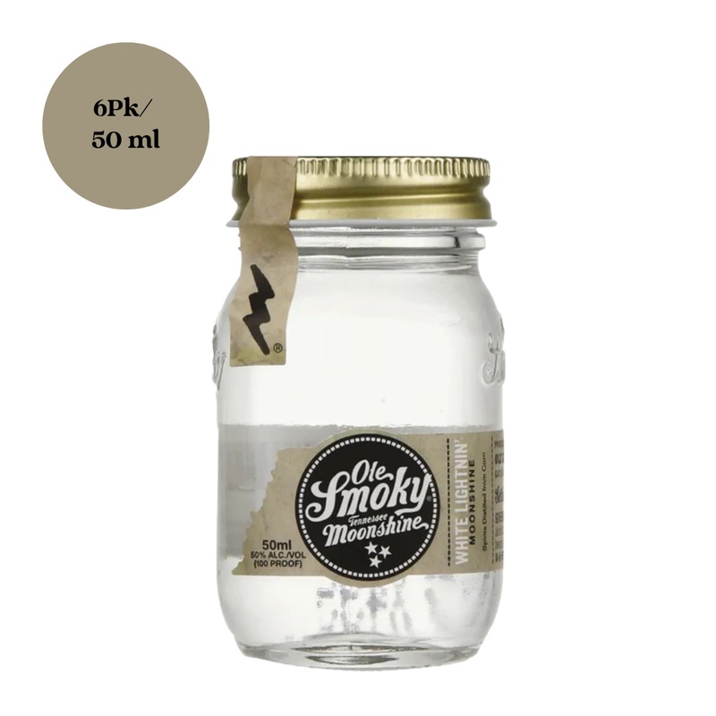 Ole Smoky Moonshine Mini White Lightnin' Moonshine 6pk 50mL Shots