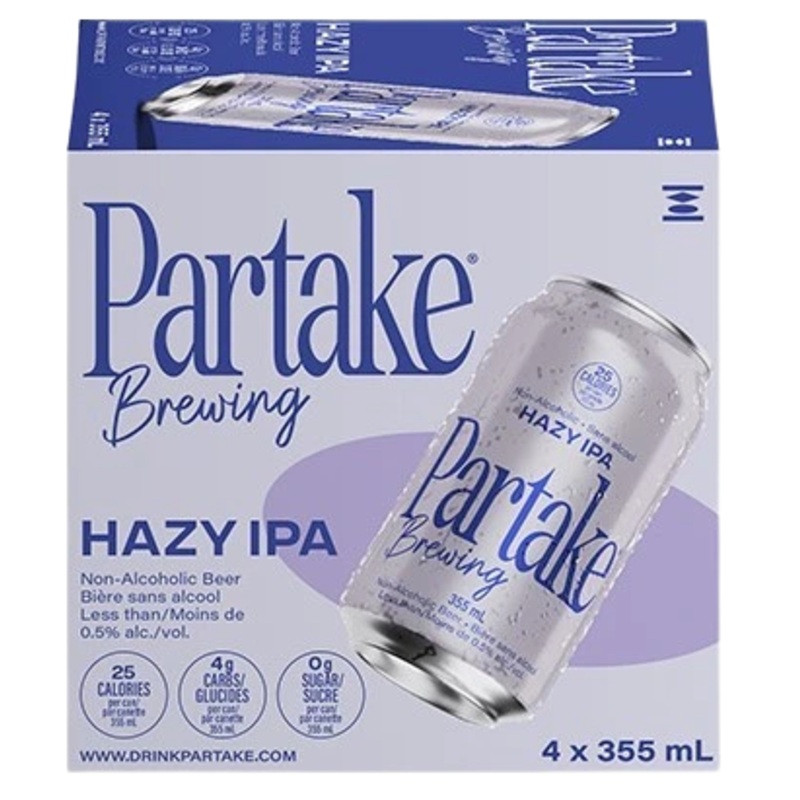PARTAKE NON ALC HAZY IPA 355ML 4PK CAN @ Sage Hill [1051053] 1420 ml