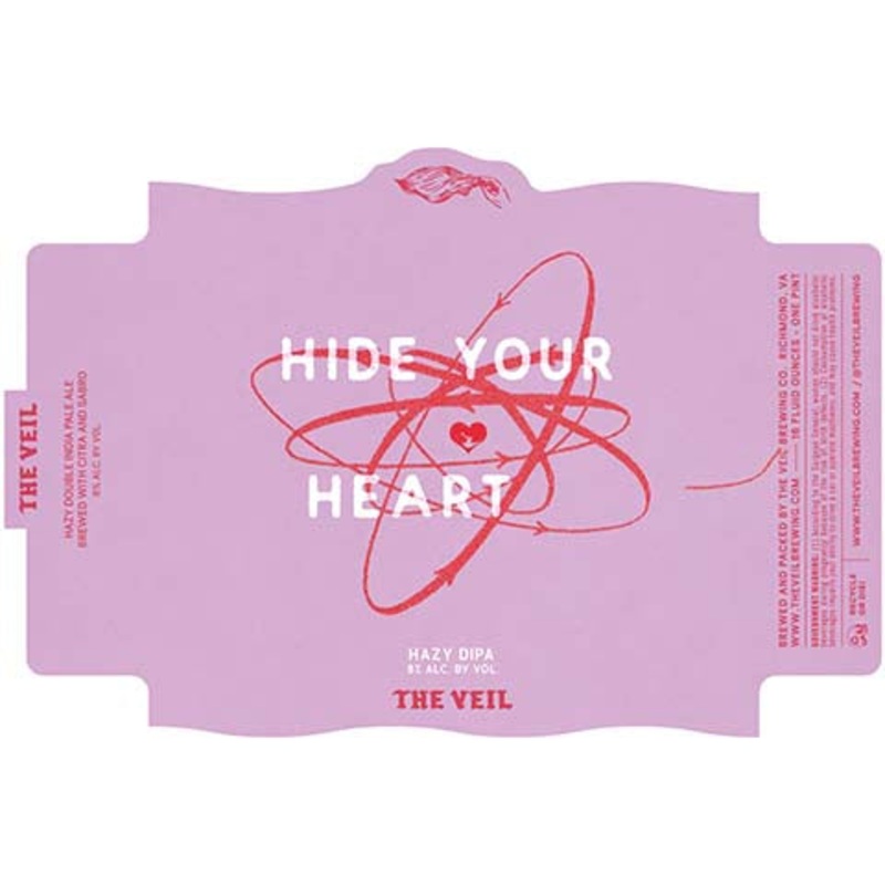 The Veil Hide Your Heart Hazy DIPA 16OZ SINGLE CAN