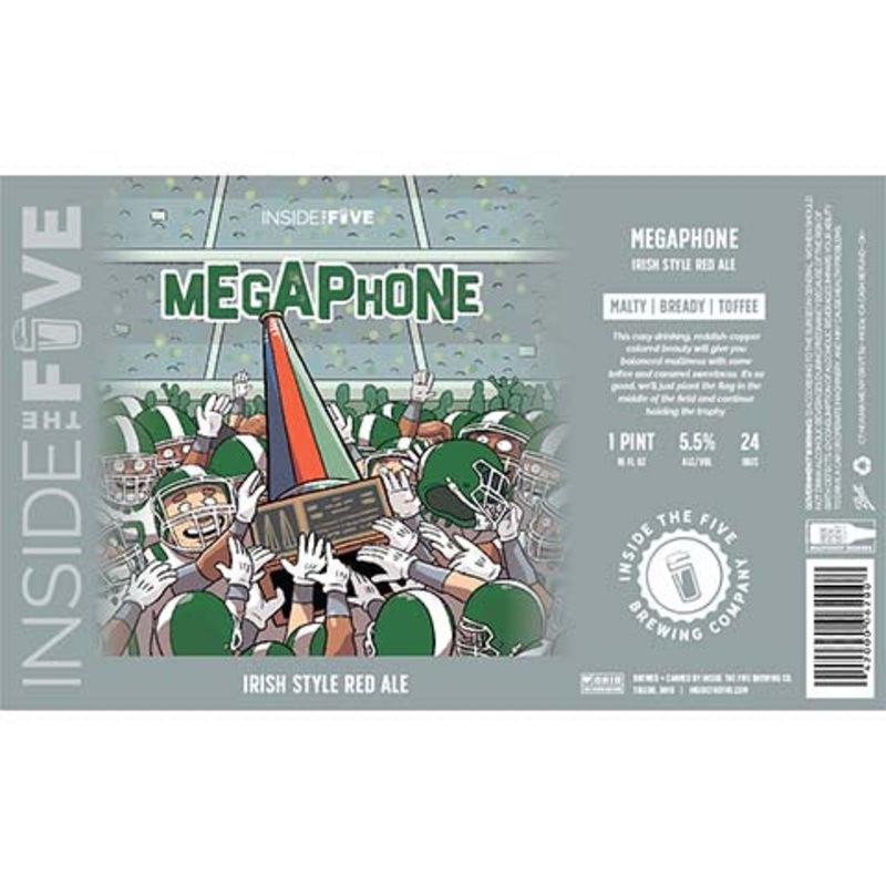 Inside The Five Megaphone Irish Red Ale 16OZ SINGLE CAN