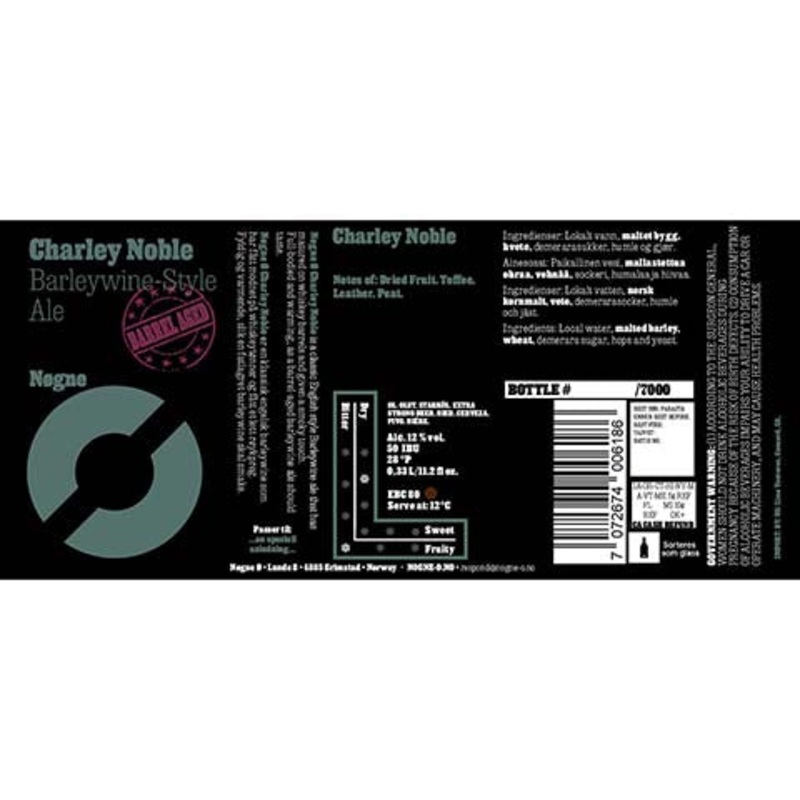 Nogne O Charley Noble Barleywine-Style Ale 2021 11.2OZ SINGLE BTL