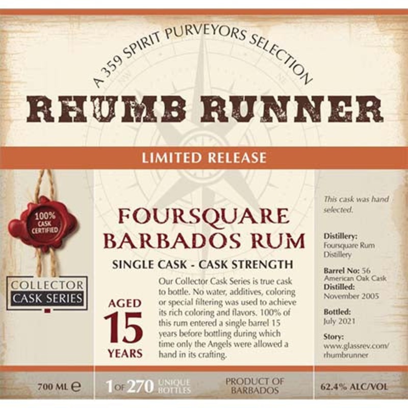 Rhumb Runner Foursquare Barbados Rum 700ML BTL