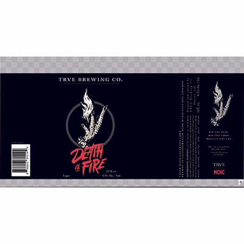 TRVE Death In Fire Lager 12OZ SINGLE CAN