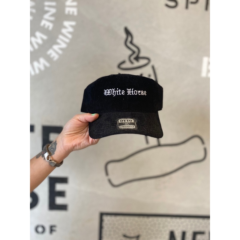 White Horse Hat - Black One Size