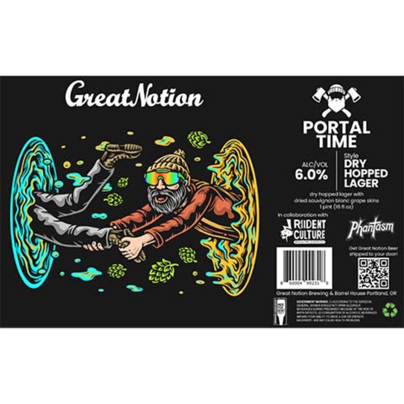 Great Notion Portal Time Dry Hopped Lager 16OZ SINGLE CAN