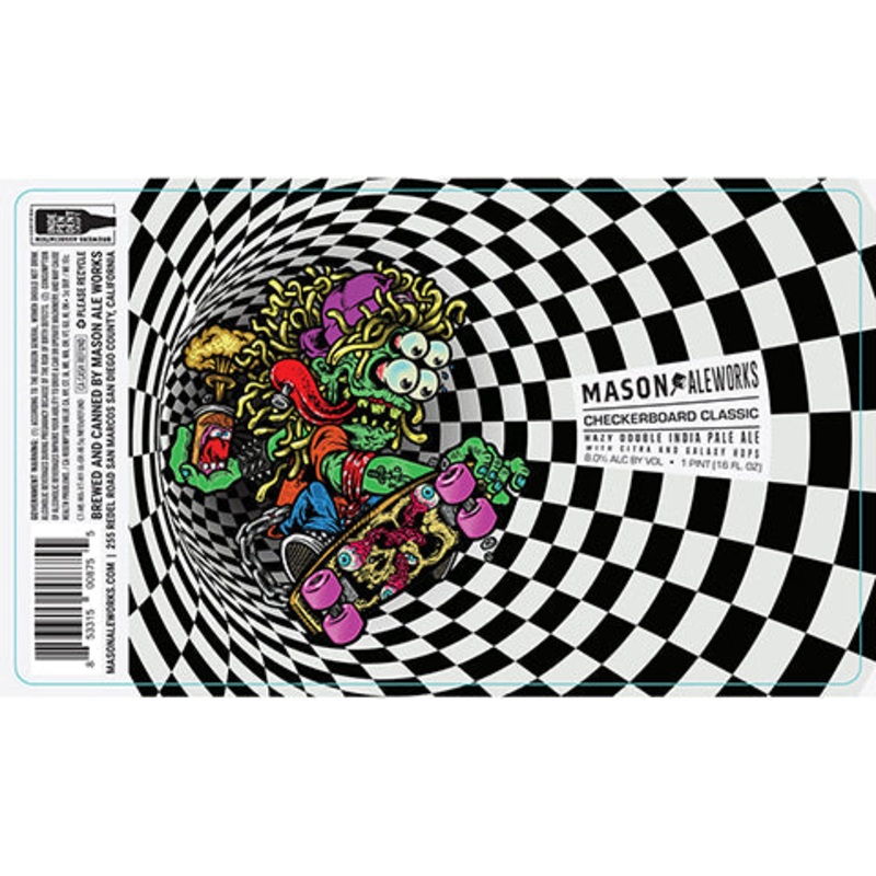 Mason Ale Works Checkerboard Classic Hazy DIPA 16OZ SINGLE CAN