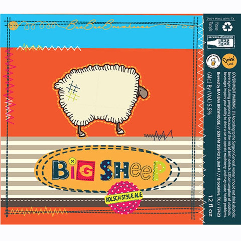Baa Baa Big Sheep Kolsch Style Ale 12OZ SINGLE CAN