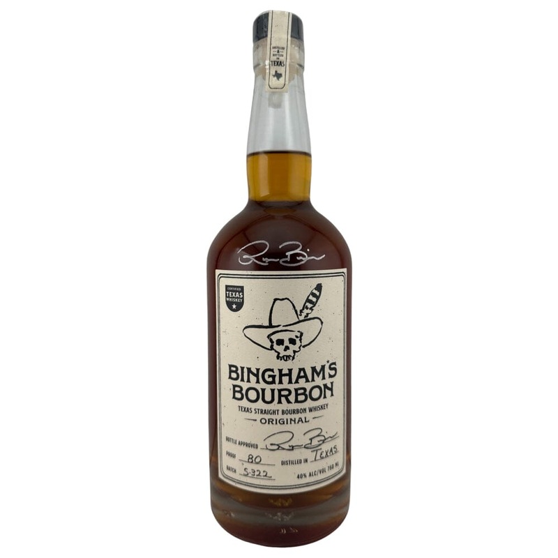 Binghams Bourbon Original 80 Proof W/ Laser Etched Commemorative Signature
