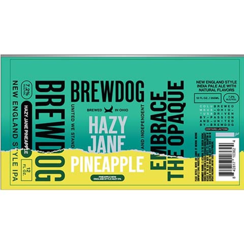 Brewdog Hazy Jane Pineapple NEIPA 12OZ SINGLE CAN
