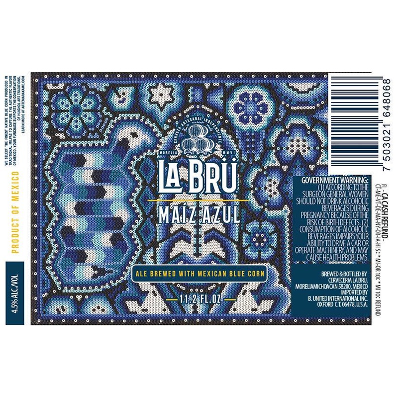 LA BRU MAIZ AZUL (BLUE CORN BEER) 6/4PK 12 oz (24)