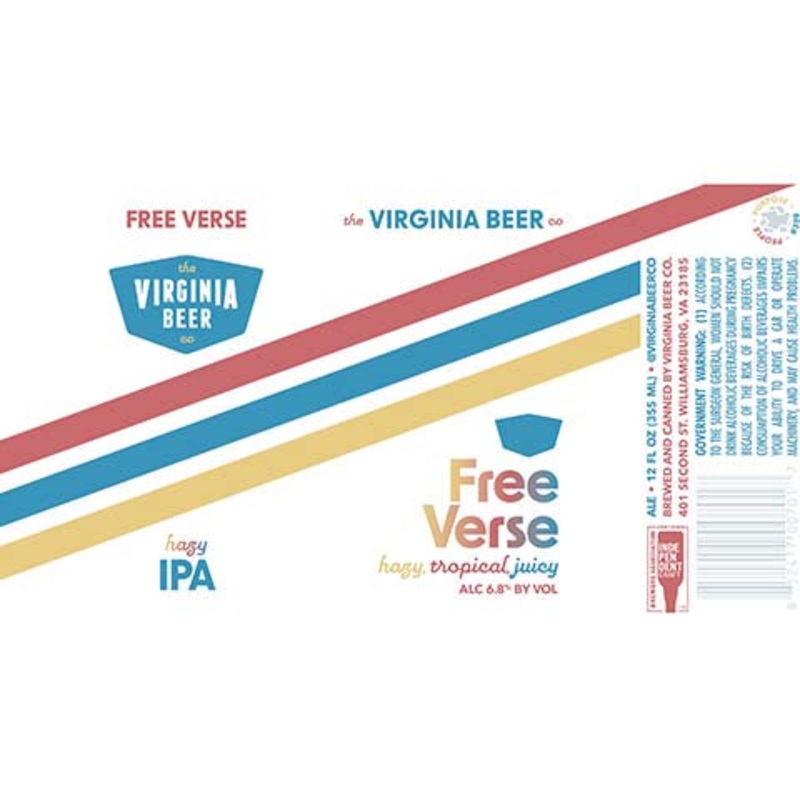 The Virginia Beer Free Verse Hazy IPA 12OZ SINGLE CAN