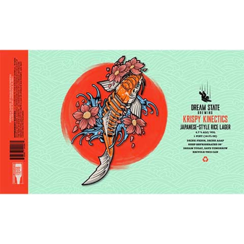 Dream State Krispy Kinetics Rice Lager 16OZ SINGLE CAN