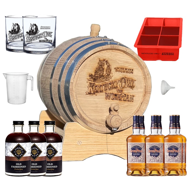 Kentucky Owl Wiseman Old Fashioned Barrel Aging Kit W/ 6pk Kentucky Owl Wiseman