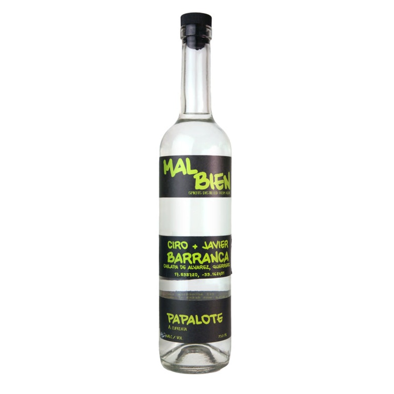MAL BIEN MEZCAL PAPALOTE JOVEN CIRO JAVIER BARRANCA 93 750ML 750ML