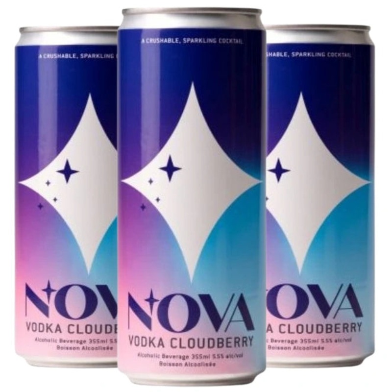 NOVA VODKA CLOUDBERRY 355ML 4PK CAN @ Windermere [1053385] 1420 ml