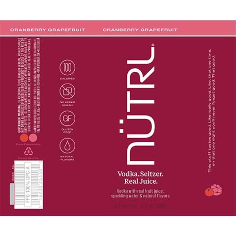 Nutrl Cranberry Grapefruit Vodka Seltzer 12OZ SINGLE CAN