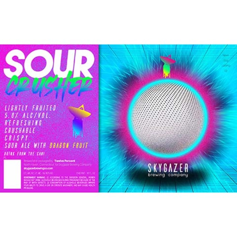 Skygazer Sour Crusher Dragon Fruit Sour Ale 16OZ SINGLE CAN