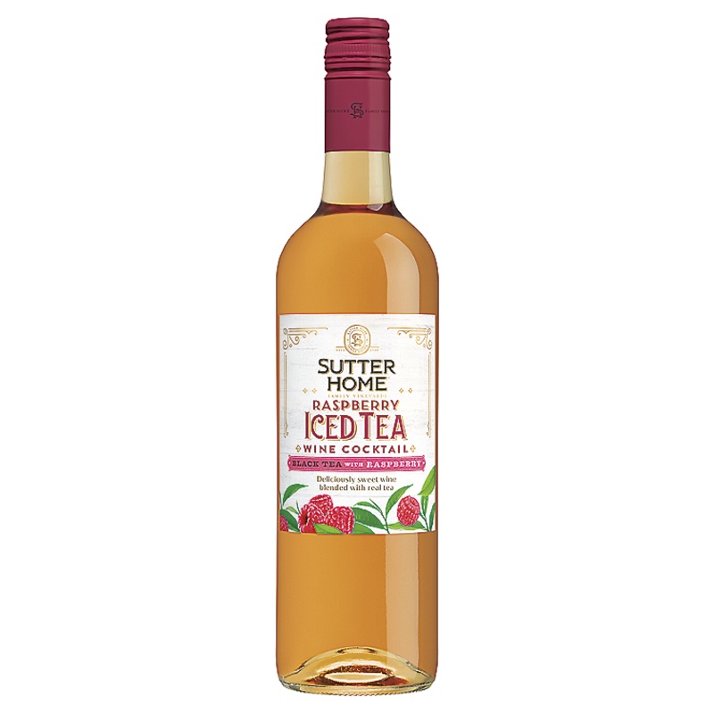 SUTTER HOME BLACK TEA WITH RASPBERRY WINE BASED COCKTAIL 750ML 750ML