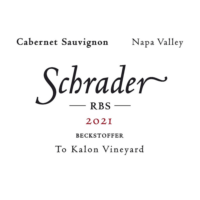 SCHRADER CABERNET SAUVIGNON RBS BECKSTOFFER TO KALON VINEYARD NAPA VALLEY 2021 750ML 750ML