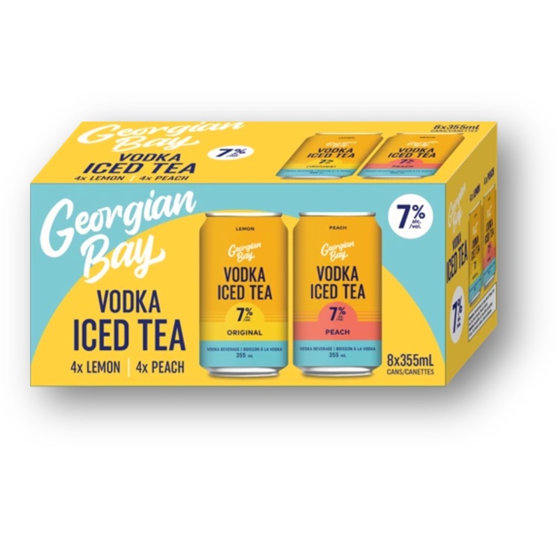 GEORGIAN BAY VODKA ICED TEA MIXER 355ML 8PK CAN @ Kelowna [1051460] 2840 ml