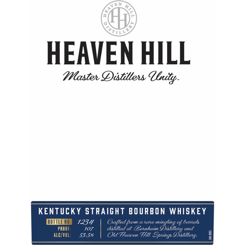 Heaven Hill Master Distillers Unity Kentucky Straight Bourbon Whiskey
