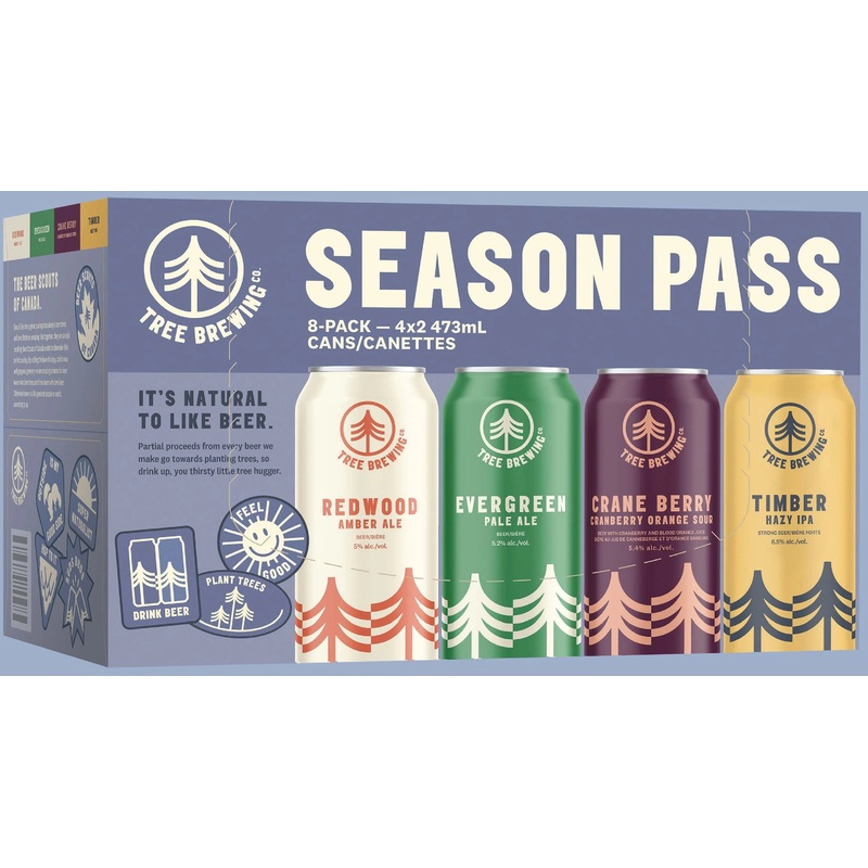 TREE BREW SEASON PASS 473ML 8PK CAN @ Red Deer [1042595] 3784 ml