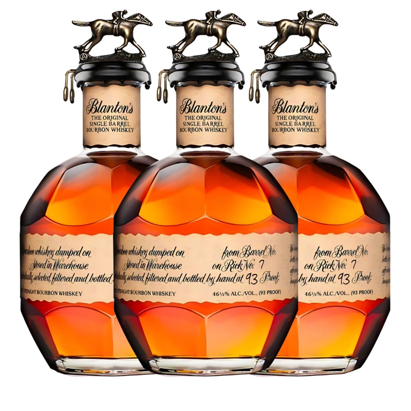 Blanton's Original Single Barrel Bourbon 750ml 3 Pack