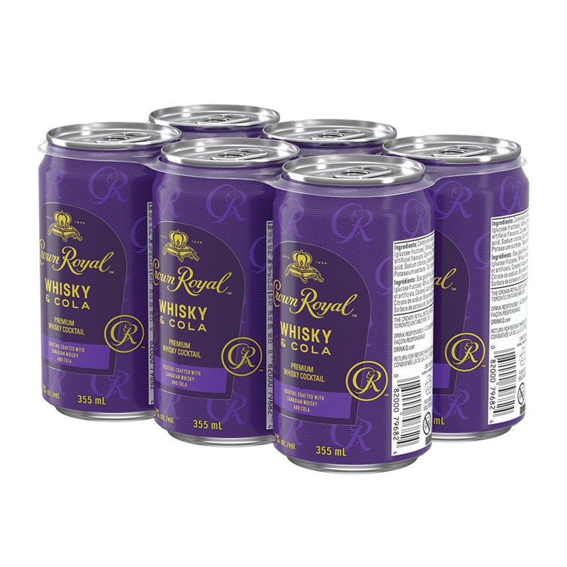 CROWN ROYAL WHISKY & COLA 355ML 6PK CAN @ MacTaggart Ridge [1030093] 2130 ml