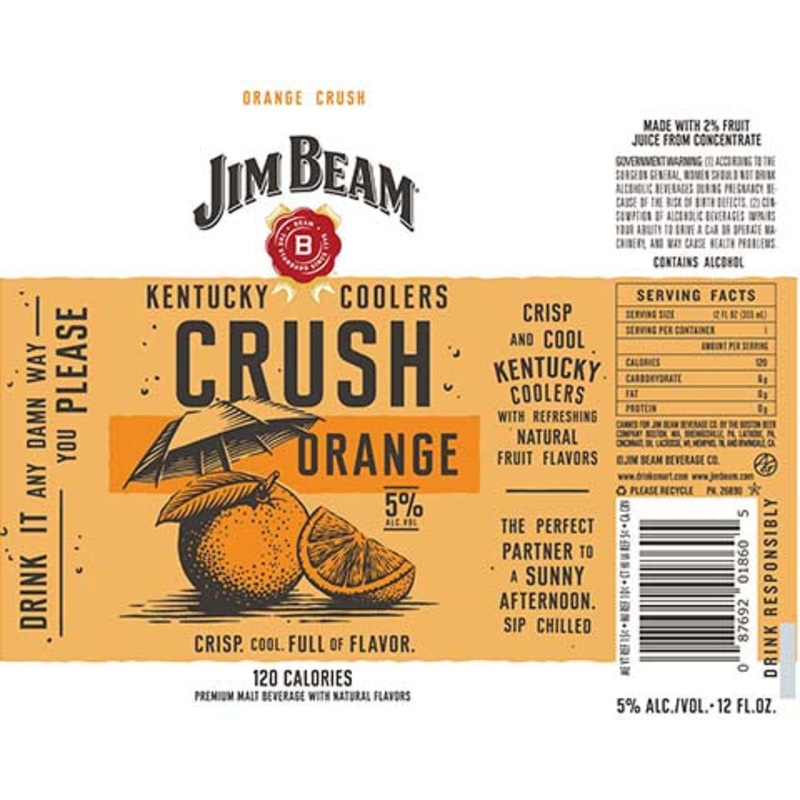 Jim Beam Orange Crush 12OZ SINGLE CAN