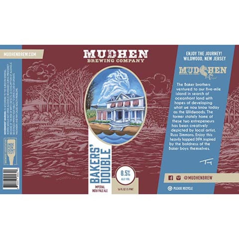 Mudhen Bakers' Double Imperial IPA 16OZ SINGLE CAN