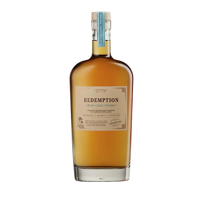 REDEMPTION STRAIGHT RYE WHISKEY RUM CASK FINISH BATCH NO 1 94 750ML 750ML
