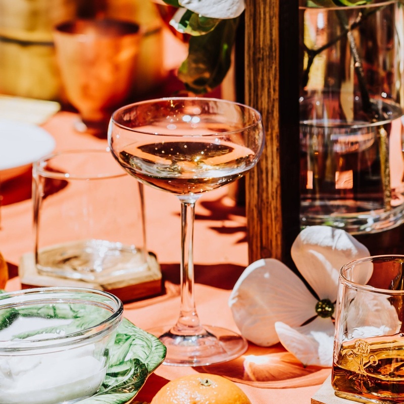 Signature Keys Coupe Cocktail Glasses (Set of 2)