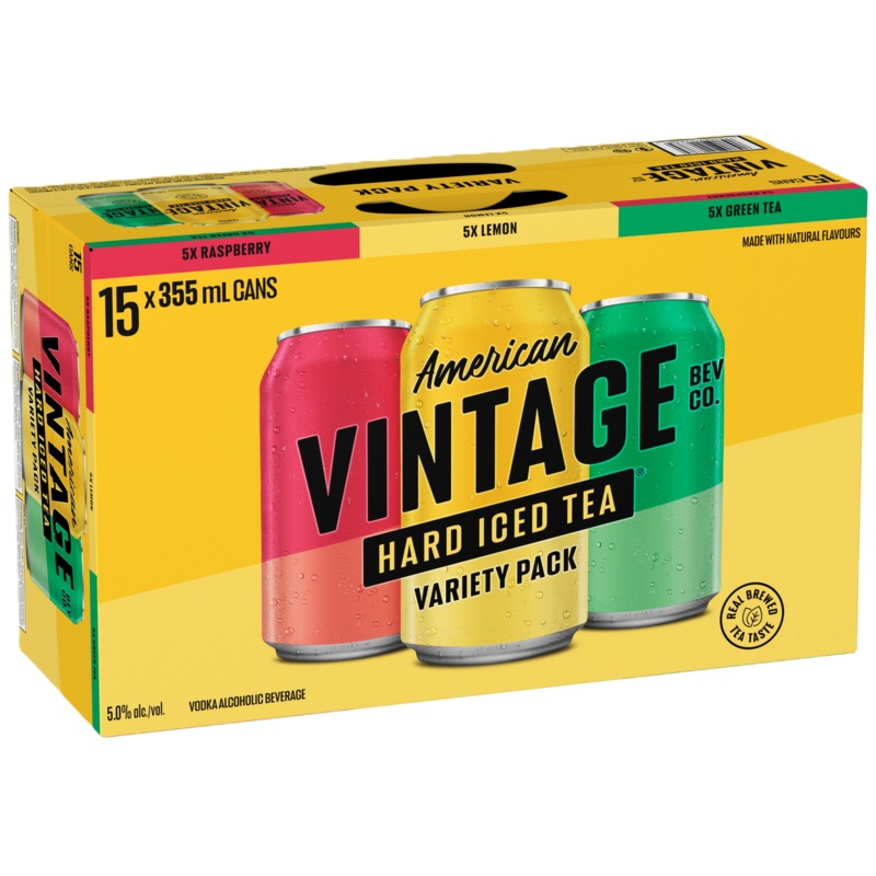 AMERICAN VINTAGE HARD ICED TEA MIXER 355ML 15PK CAN @ Windermere [1057571] 5325 ml