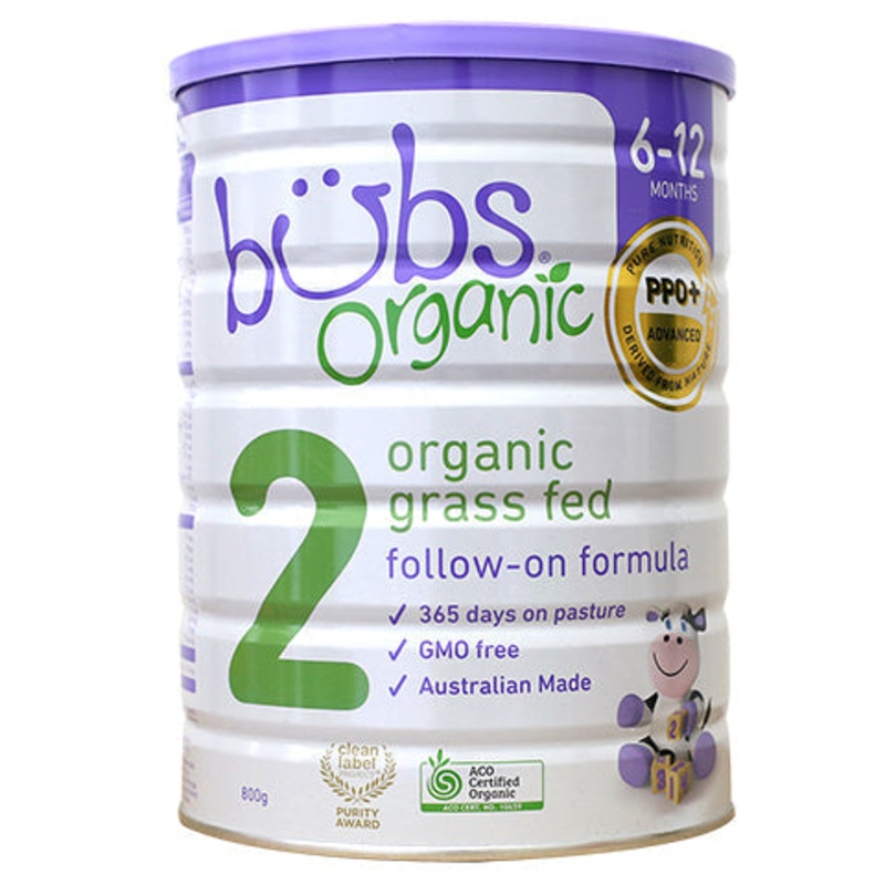 Bubs Organic Grass Fed Follow-on Formula Stage 2 800g CAN