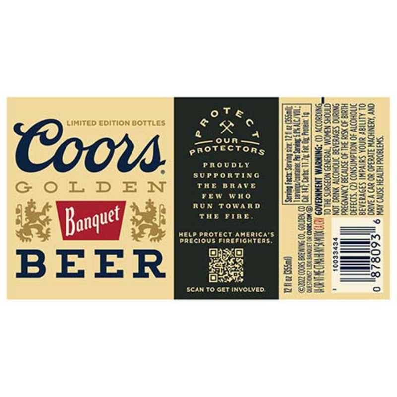 Coors Golden Banquet Protect Our Protectors 12OZ SINGLE CAN