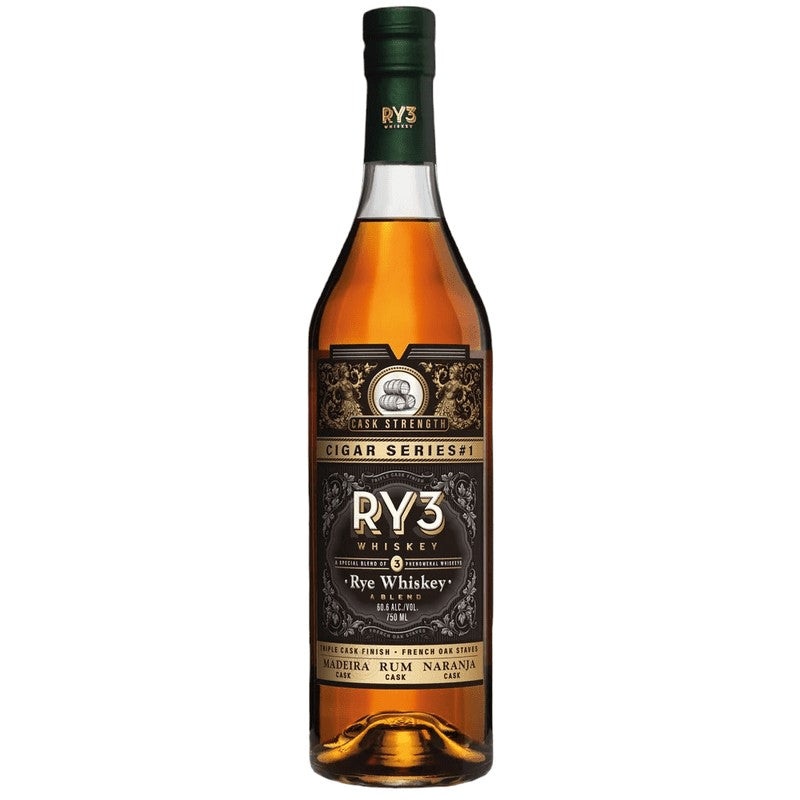 Ry3 Whiskey Cigar Series Cask Strength Rye Whiskey 750ML BTL